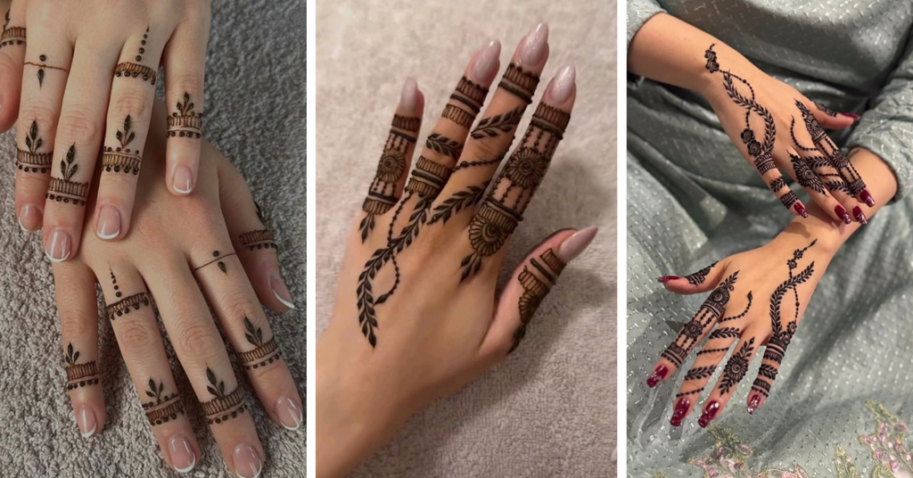 Mehndi Pattern Ideas for Fingers